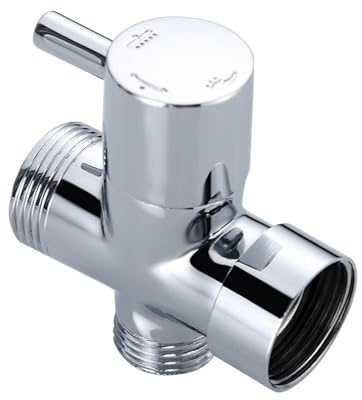 Splitter per soffione doccia, Deviatore per braccio doccia | Valvola deviatore a 3 vie per soffione doccia in ottone massiccio,Adattatore per valvola deviatore rubinetto in ottone da 1/2 pollici per