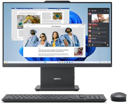 Lenovo IdeaCentre AIO 3 Desktop PC 23.8 FHD (AMD Ryzen 5 7535HS Processor, 16 GB RAM, 512 GB SSD, Wi-Fi 6, Windows 11 Home) All-in-One Computer, Wireless Keyboard/Mouse (Luna Grey)