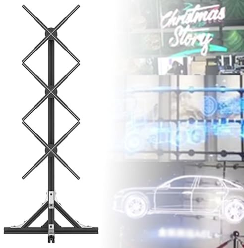 guoyjmm Ventilatore olografico 3D da 50 cm, proiettore olografico 3D 1x3, videowall con Display a LED olografico 3D a grandezza Naturale, per insegne di Negozi aziendali, Bar