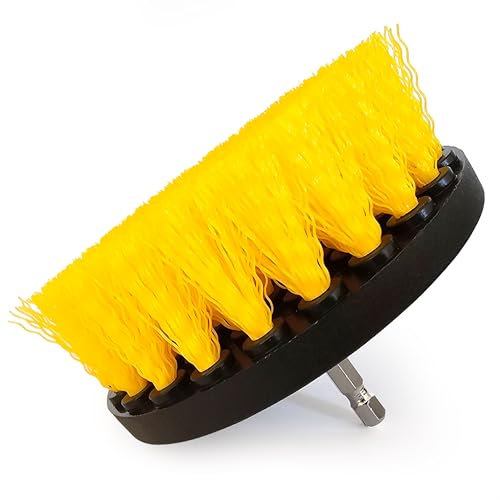 Bürstenaufsatz Akkuschrauber mittlere Härte, ideal für Naturstein, Holz, Beton, Badezimmer, WC, Badewanne, Auto, Küche, und vielem mehr - Drill Brush