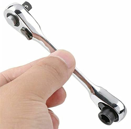 PMJMANKI Llave de trinquete de Doble Extremo de 1/2 Pulgada, Destornillador de Varilla, Incluye 1 Llave de trinquete con Mango, Llaves inglesas