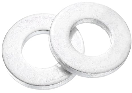 QUARKZMAN Rondelle Plate en Aluminium,50 Pièces M10x20x2.5mm Rondelles Metal M10, Bagues de Montage de Sécurité Ronde Fixation Outils pour Vis, Boulons, Accessoires, Charnières de Porte