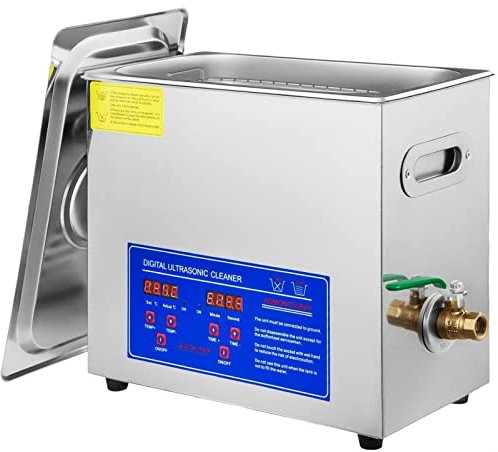 200W Ultraschallreiniger Schmuckreiniger Heizung Timer 6L Tank Badreinigungsmaschine Industrie Edelstahlausrüstung für Profis und Heimwerker