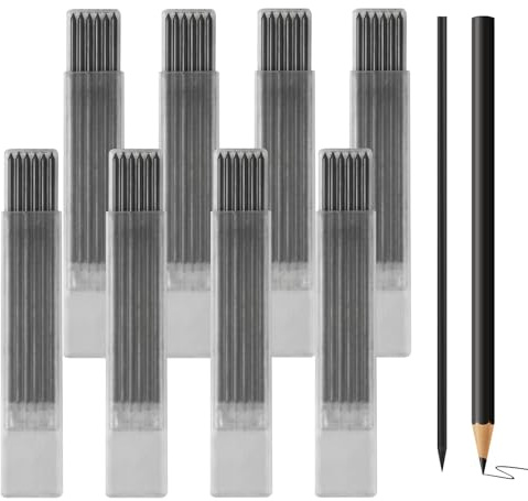 48 Stück 2,8 mm Bleistiftminen für Zimmermannsbleistift, Solide Tieflochmarker Konstruktion Bleistift Ersatz, 2.8mm Minen Bleistiftminen für Tischler Bleistift Ersatzminen für Architekt Zeichne