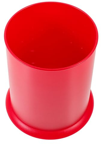 Warmhm Kitchen Utensil Holder Red Large Cutlery Container Chopsticks Spoon Fork Organizer Convenient Kitchen Supply Storage Bucket for Dining Table