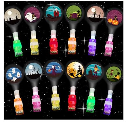 owlfun LED Fingerlampe Leuchtstab - 12 Stück Knicklichter Party Gadgets für Kinder - Weihnachtsgeschenke Kleinigkeiten