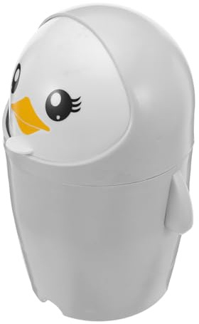 TEHAUX Mini Cestino Desktop con Coperchio Ribalta Portarifiuti da Scrivania Forma di Animale Piccolo Cestino per Carta per Ufficio Bagno e Camera Base Stabile e Design Cartone Animato