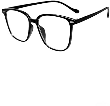 YuMiooAury Distance Glasses Women Eyewear Frame Oversized Short-sighted Eyeglasses Large Square Fashion Nearsighted Glasses Unisex 0.0 to -6.0