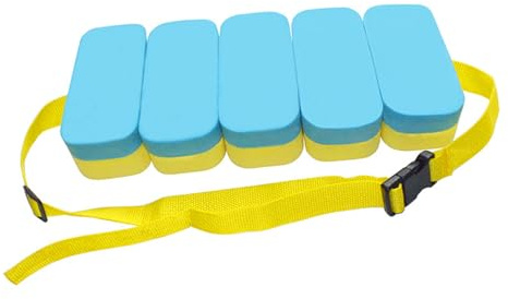 BeVistoso Schwimmgürtel, Eva-Schwimmhilfe, Trainingsgürtel, Auftrieb für Pool, Blau, Gelb