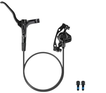 MT200 Cykel Hydraulisk Skivbroms MTB-broms 800mm 1600mm Cykelbroms 2 Kolv 3 Finger Stålspak Cykeldelar(Black Right Front)
