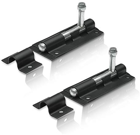 XFORT® 2 Pack Heavy Duty Tower Bolt Black 100mm (4), Door Lock Bolt, Strong Black Coated Door Barrel Bolt, Durable Slide Bolt for Increasing Security on Garden Gates & Shed Doors.