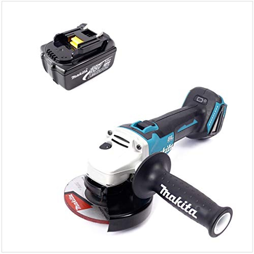 Makita DGA 504 F1 - Smerigliatrice angolare a batteria, 18 V, 125 mm, senza spazzole + 1 batteria da 3,0 Ah, senza caricatore