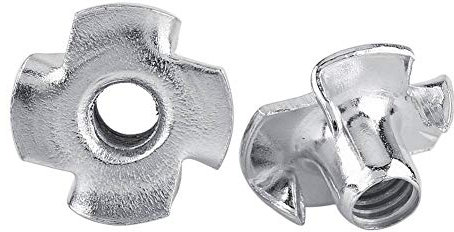 Walfront Ecrous en T à 4 Griffes en Acier Zingué pour Travail du Bois Meubles M3/M4/M5/M6/M8(M8x30pcs)