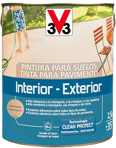 V33 Pintura Suelos Interior Exterior Arena Satinado 2,5L