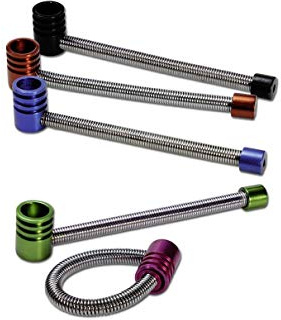 Twister Handpfeife, schwarz | ''Twister' Spring Pipe S, mit Samtbeutel'