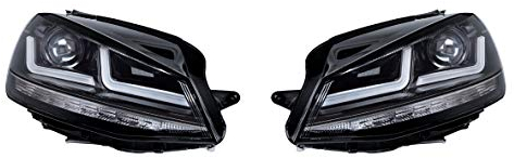 Osram Ledriving LED Scheinwerfer, Schwarz Edition als Halogenersatz zur Umrüstung auf LED, LEDHL103-BK, für Linkslenkerfahrzeuge (1 Komplett-Set)