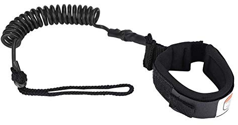 Nikou Corda Piede SUP- Black Stand up Paddle Board 5mm Spirale Molla Gamba Piede Corda, guinzaglio SUP guinzaglio Surf for tavola da Surf