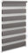 OBdeco No-Drill Double Roller Blind, Duo Roller Blind with Clamping Brackets, Translucent and Blackout, 60 x 220 cm (Fabric Width: approx. 56 cm), Grey