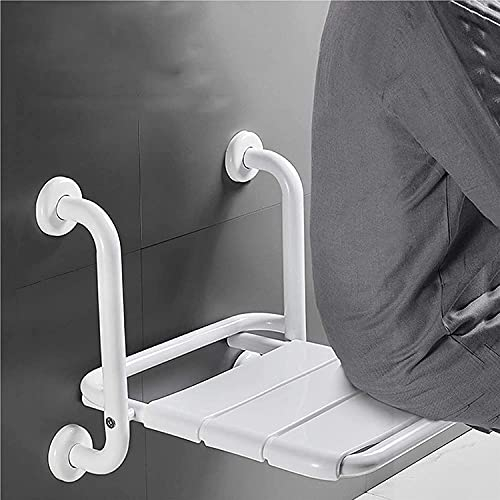 RYUNQ Sedile per Doccia a Parete, 2 In 1 Sedia Da Doccia Pieghevole Antiscivolo Con Bracciolo Sedile per Vasca da Bagno Per Anziani e Disabili Donna Incinta, Fino A 150KG