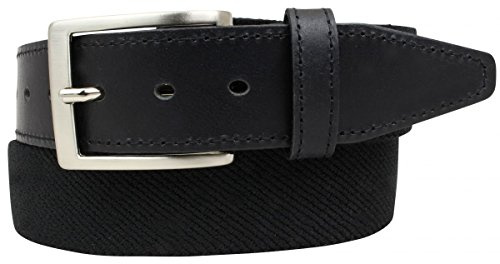 BELTINGER Stretch-Gürtel mit echtem Leder 3,5cm | Elastischer Gürtel für Herren Damen 35mm | Hochwertiger Leder-Gürtel