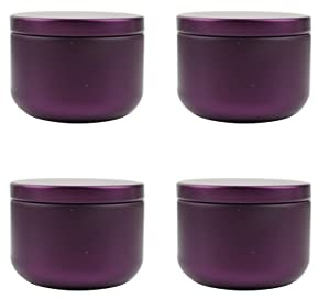 Mnixy 20 barattoli rotondi in latta con coperchio, per fare il fai da te, per tè, caffè, erbe, caramelle, cioccolato, zucchero, spezie (viola)
