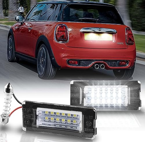 OZ-LAMPE LED Kennzeichenbeleuchtung für BM-W Mini Cooper R56 | Kennzeichen mit CAN-Bus, Nummernschildbeleuchtung LED, 2 Stücke
