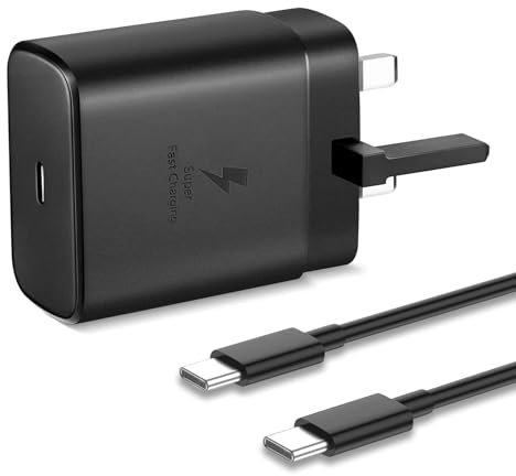 45W USB C Fast Charger Replacement for Samsung Galaxy S25/S24/S23/S22/S21/S20 and ultra model, Note 20/10/10+, Galaxy Tab S7/S8/ultra, Type C Wall Charger with 6ft Cable