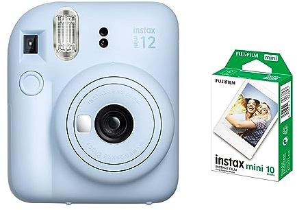 Fujifilm Instax Mini 12 - Cámara instantánea - Azul Pastel + 1 Paquete de película