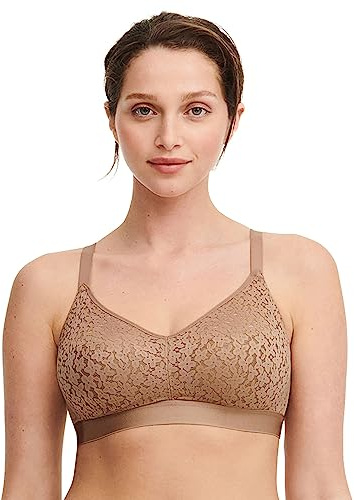 Chantelle Soutien-Gorge sans Armature Easy Feel Norah (Talc), Soutien-Gorge sans Armature, DE, Dentelle 87,5% Polyamide 12,5% Élasthanne Maille 72% Polyamide 28% Élasthanne