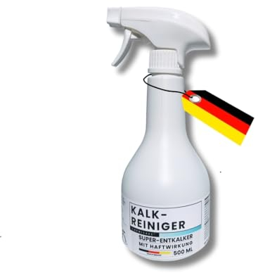 FurniSafe Kalkreiniger mit extra Haftwirkung Kalkentferner 500 ml Anti-Kalk Reiniger extra stark für Bad Dusche Küche Entkalker Duschglas Reiniger