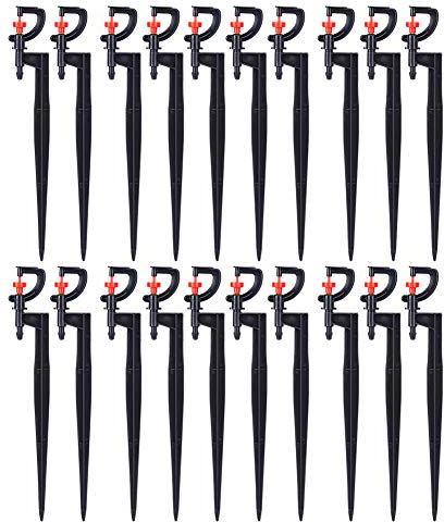 Leopacat Ugello Tipo G garden sprinkler, 20 Pezzi 360 Gradi Ugello per Irrigazione Giardinaggio Sistema Micro spruzzatori per Prato per Irrigazione Giardino Agricoltura Vivaio Giardino e Della Serra