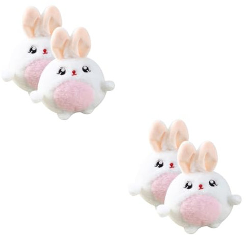BESTonZON 4 Piezas Colgante De Conejo De Peluche Juguetes De Peluche Llavero Conejo 2023 Figuritas De Conejo 2023 Peluche De Cerdo De Peluche Mini Juguetes Calendario Lunar Conejito Felpa