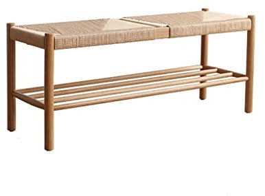Klassische Bettbank, Schlafzimmer-Ottomane, weiße Eiche, Bettende, Massivholz, Seilgeflecht, Schuh, einfacher Esstisch, Blockbank, Kombination aus Veranda, Ottomane, Fußstütze, Couch, lange Bank