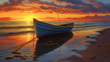 adrium Holz-Bild 90 x 50 cm: Wunderschöne Aufnahme eines Paares am Strand bei Sonnenuntergang. Generative KI (208569943)