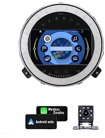 HYNMSM Android 10 HD Radio con Pantalla táctil para Coche B-MW Mini R56 2007-2010 Navegación GPS Unidad Principal de 9 Pulgadas Reproductor de vídeo Multimedia MP5 Receptor con WiFi SWC (Color: L4 4+