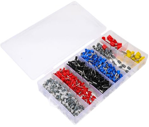 BELLIFFY 1200pcs Wire Connectors Kit Terminal Connectors for Gauge Wire Ferrules Insulated End Terminals in Power Cables