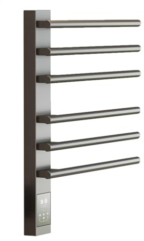 Electric Heated Towel Rack, 100W Heated Towel Rail Ladder-Shaped Radiator Towel Rail Household 110-240V Multilayer Electric Towel Warmer Rack with Thermostat Wall Mounted Electric Towel Radiator