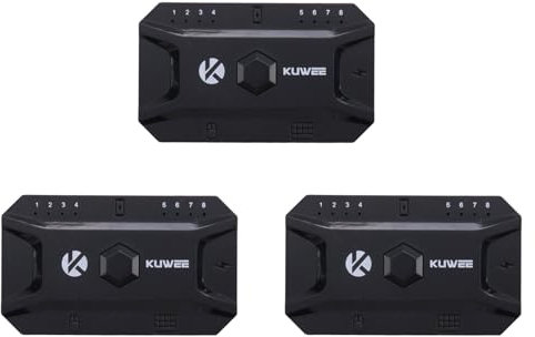 Lckiioy 3X Bluetooth Hub USB 5.0 Convertidor de Teclado Y Mouse con Cable A Adaptador de Concentrador Inalámbrico Compatible con 8 Dispositivos para Tableta, Computadora Portátil, Móvil