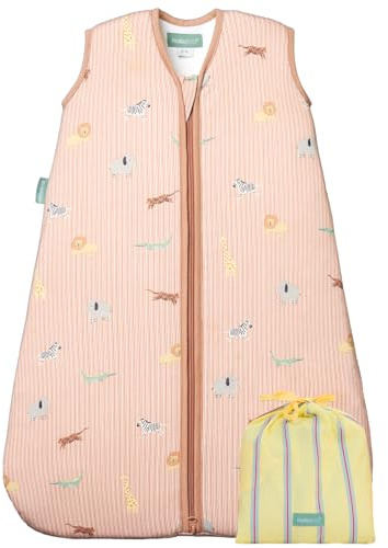molis&co - Saco Dormir Bebé TOG 1-85 cm (6-18 Meses) - Saco Dormir Bebe Primavera y Otoño sin Mangas - Saco de Dormir Bebe para Niños Niñas (Unisex) - 100% Algodón (Certificado Oeko-Tex) - Jungle