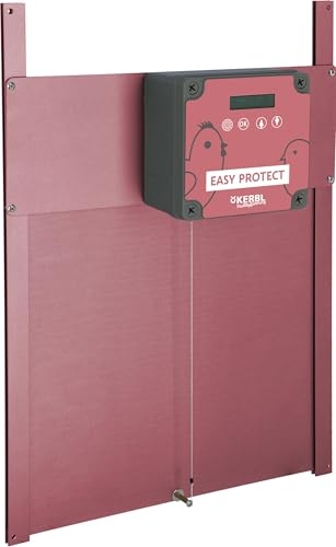 Kerbl Hobbyfarming Automatisk kycklingdörr Easy Protect styrenhet med dörr, roséutgåva