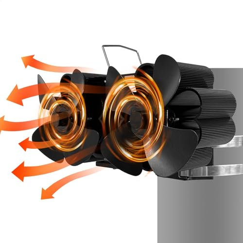 Ventilateur thermique pour poêle à bois, ventilateur activé par la chaleur, ventilateur de poêle à granulés, ventilateur thermique à faible bruit pour poêles à bois