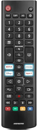 Replacement LG TV Remote Control for All LG Smart TVs – Universal Remote for LG LED/LCD/OLED/4K – 4 Dedicated Shortcut Buttons (Netflix, Disney+, Prime Video) – 100% Compatibility, No Pairing Needed