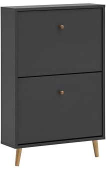 Schildmeyer Bjarne Schuhschrank 160170, anthrazit matt, 59,8 x 19,5 x 92,2 cm, platzsparend durch geringe Tiefe