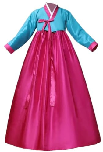 Ymxygz Vestido Hanbok Bordado para Mujer, Traje Tradicional Coreano, Chaqueta Corta, Falda Larga, Ropa De Actuación para Cosplay, Vestido Hanbok Clásico