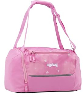 ergobag Sporttasche WolkenzauBär - Pink | 20 Liter Kindersporttasche mit Schuhfach, verschiedene Motive, ideal als Schwimmtasche für Jungen und Mädchen
