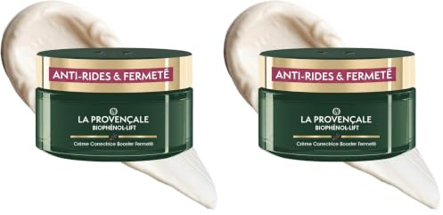 La Provençale Biophénol-Lift - Crème Correctrice Booster Fermeté Anti-Rides & Fermeté - Olive violette - Biophénols & Acide hyaluronique - Tous types de peaux - Efficacité Prouvée - 50 ml (Lot de 2)