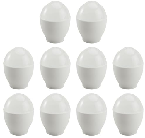 IWOWHERO Huevera para Microondas 10 Piezas, Mini Cocedor de Huevos de Silicona Resistente al Calor, Taza para Vapor y Molde Multifuncional para Cocina y Desayuno