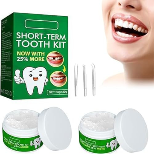 Juego de reparación de dientes, dentaduras postizas temporales, juego de pegamento dental temporal, DIY Vampire Falso Dentures, Vampiro Falso Dentaduras postizas, DIY cuentas de reparación de dientes