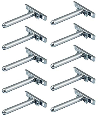 Gedotec Tablarträger Regal-Halterung verstellbar | 50 Stück Regalhalterung unsichtbar | SUPPORT | Regal-Bodenträger aus Eisen verzinkt - Regalträger | Fachboden-Träger für Wand-Montage