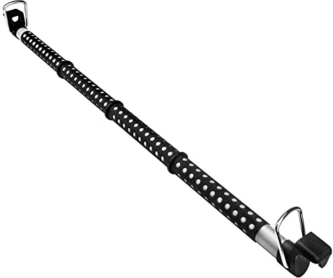 Beinhome Gruccia appendiabiti per auto, con robusto metallo e manici in gomma, ideale per viaggi, appendiabiti adatto per la maggior parte delle auto, dei SUV e delle cerniere (90-162,5 cm)